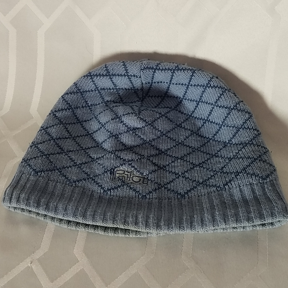 Pilot light blue acrylic winter hat fleece lined